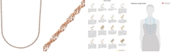 Italian Gold 18" Two-Tone Perfectina Chain Necklace (1-1/3mm) in 14k Rose Gold
